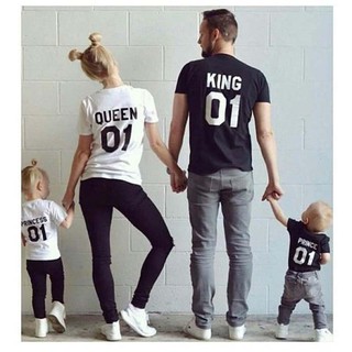 เสื้อยืดพิมพ์ลาย superseller the king and queen แฟชั่นสําหรับครอบครัว