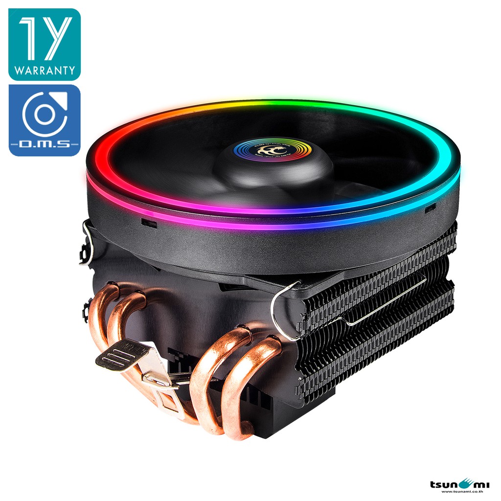 ซีพียูคูลเลอร์ Tsunami (D.M.S. System) THQ-1000 120W Downblow Design CPU Cooler (AMD/INTEL) (รับประก