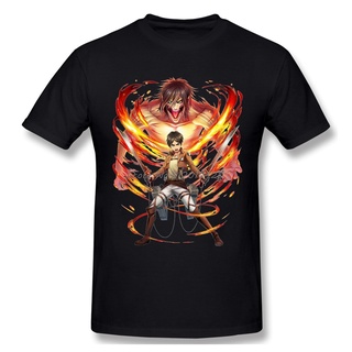 [S-5XL] เสื้อยืดแขนสั้น คอกลม ผ้าฝ้าย 100% พิมพ์ลายอนิเมะ Ken Leer Attack On Titan สไตล์ฮาราจูกุ สําหรับผู้ชาย