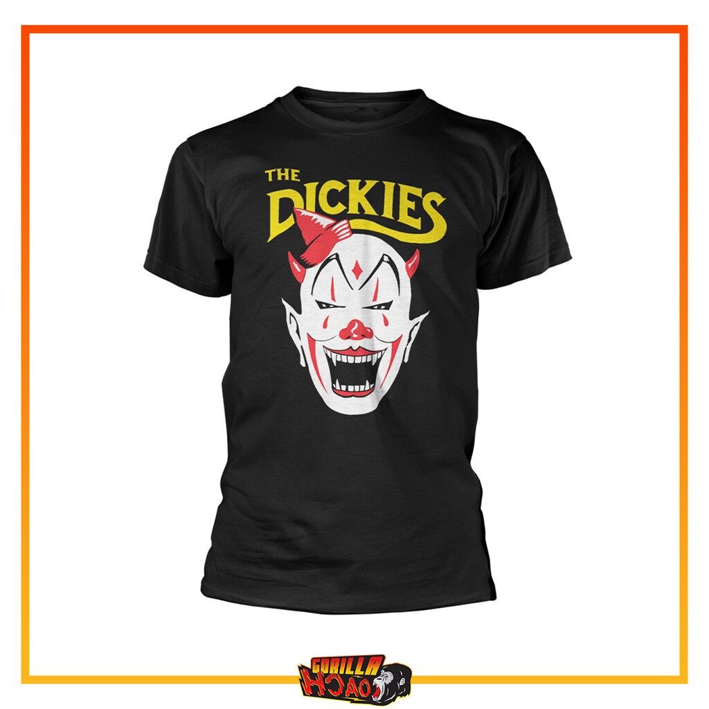 สุดยอดไฟ Dickiesเสื้อยืดลำลอง เสื้อยืดพิมพ์ลาย Devil Clown Dickies Comedy สไตล์พังก์ร็อค Phd Merchandise คนดัง