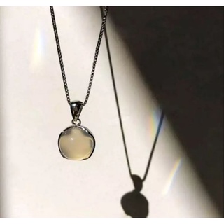 {Moonstone}สร้อยคอแฟชั่นประดับจี้หินคริสตัล ถอดออกได้