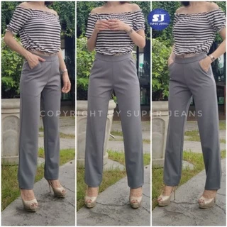 👖กางเกงผ้าโรเชฟขาตรง💋ซิปซ่อนข้างเรียบ หรู ดูแพงทรงใส่สวยมากก❤️