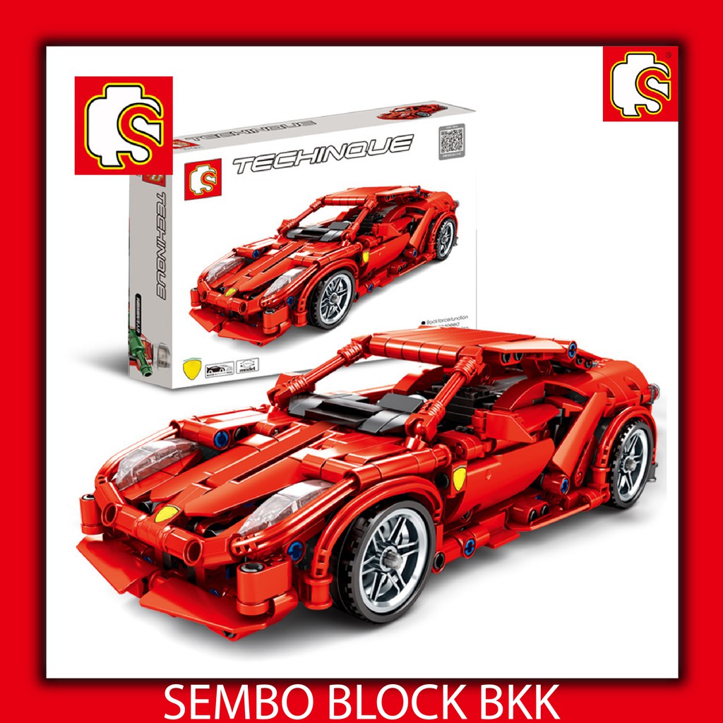 ชุดบล็อคตัวต่อ SEMBO BLOCK รถสปอร์ตสีแดง SD701501/SY8153 จำนวน 603 ชิ้น