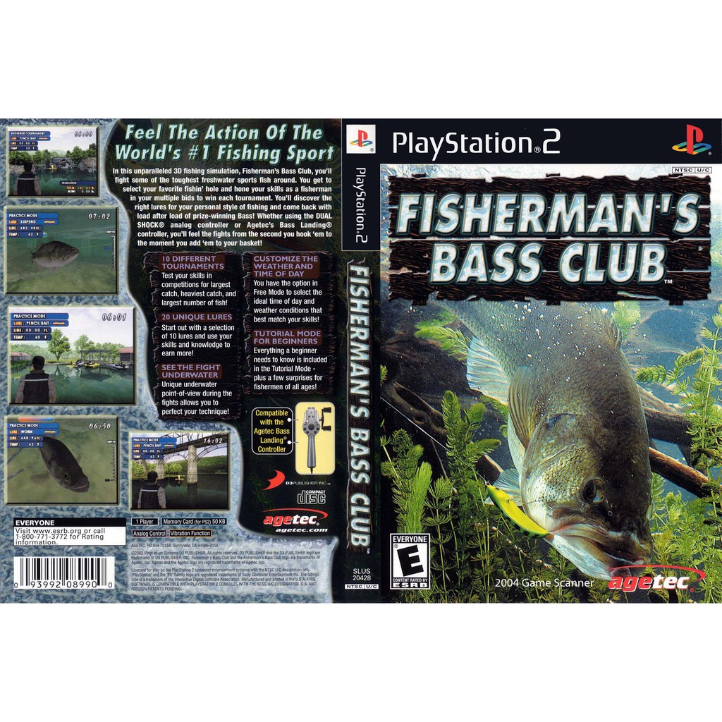 เกมส์ Fisherman's Bass Club (PS2) สำหรับเครื่องที่แปลงระบบแล้วเท่านั้น