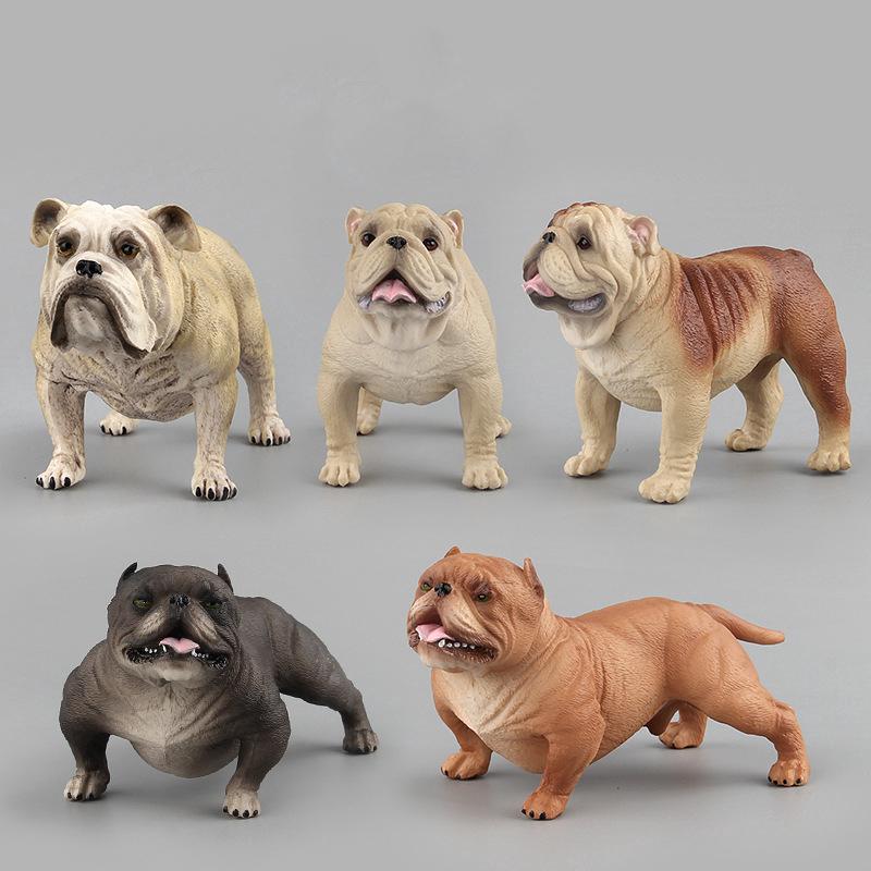 ฟิกเกอร์ bulldog terrier labrador siberian dog ของเล่นสําหรับเด็ก