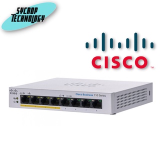 สวิตซ์  SWITCH CISCO CBS110 UNMANAGED 8-PORT GE,PARTIAL POE, DESKTOP,EXT PS (CBS110-8PP-D-EU)