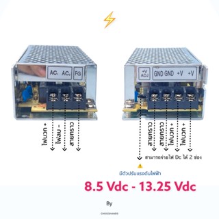 Psu Switching สวิตชิ่ง เพาเวอร์ซัพพลาย 12VDC 3A 35W 220Vac to 12Vdc x2 ปรับแรงดันไฟได้ ใช้กับ พัดลม กล้องวงจรปิด DC12V