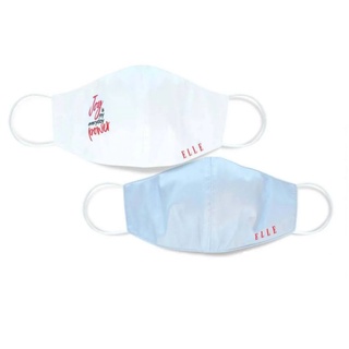 แอล แมสผ้ายีด ใส่ได้ 2 ด้าน สวมใส่ได้ทั้ง หญิง ชาย ELLE REVERSIBLE MASK 100% MICRO POLYESTER for Women Men 1 pc.