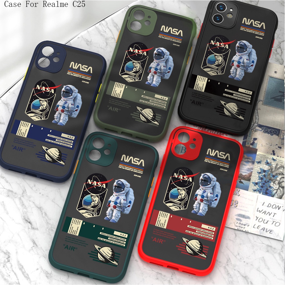 Realme C25 C25S C15 C12 C11 C3 C2 XT X2 3 Pro Narzo 30A 20 2021 เคสเรียวมี สำหรับ Case NASA เคสโทรศัพท์ Cases