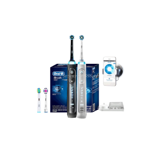 Oral B Electric iBrush 8000/9000 แปรงสีฟันไฟฟ้า ตรวจจับตําแหน่ง 5/6 โหมด เทคโนโลยีบลูทูธ แหวนอัจฉริยะ ชาร์จได้