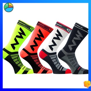 ถุงเท้าบอล ถุงเท้าฟุตบอล อิตาลี NW Cycling Sports Socks Ocks ทั้งชายและหญิงการดูดซับเหงื่อระบายอากาศที่ระบายอากาศได้อย่างเป็นสากลถุงเท้าแห้งเร็วถุงเท้าบาสเก็ตบอลจักรยานเสือภูเขา