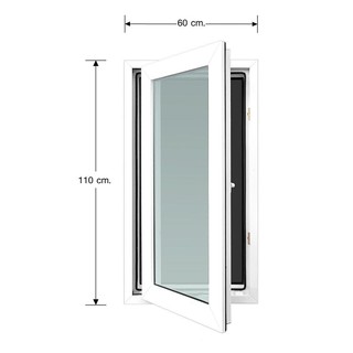 UPVC window SLIDE WINDOW UPVC AZLE 60X110CM WHITE Sash window Door window หน้าต่าง UPVC หน้าต่างUPVC บานเปิด มุ้ง AZLE 6