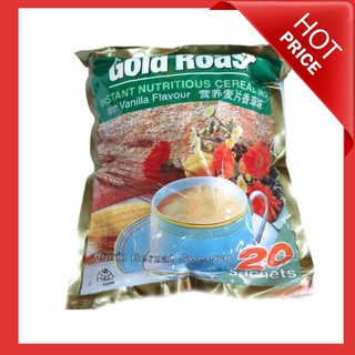 Gold Roast Instant Nutritious Cereal Milk ข้าวโอ๊ตนม กลิ่นวนิลา 20 ซอง