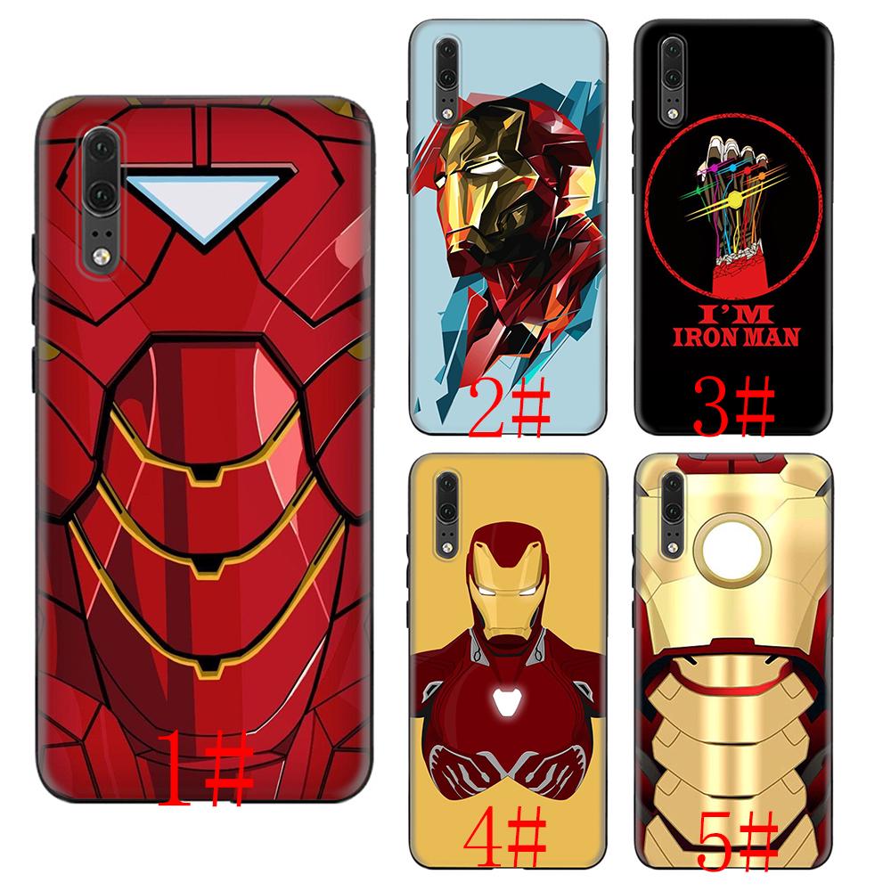 เคสโทรศัพท์พิมพ์ลาย marvel hero iron man huawei p 10 p 20 p 30 pro lite y 6 prime 2018 สําหรับผู้ชาย