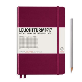 Leuchtturm1917 Hardcover Notebooks "Port Red" สมุดโน๊ต Leuchtturm1917 ปกแข็ง สีแดงเข้ม