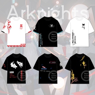 พร้อมส่งเสื้อยืดแขนสั้นพิมพ์ลาย Anime Game Arknights Phantom Skadi Thorns Nian Lappland Amiya สําหรับผู้ชาย