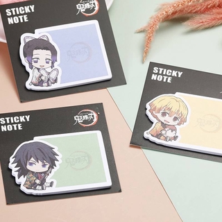 กระดาษโน้ต จดบันทึก แบบมีกาวในตัว Anime Demon Slayer Kimetsu No Yaiba Memo Pad Message Sticky Notes Decorative Notepad Note paper Memo Stationery Office Supplies Kochou Shinobu Tomioka Giyuu Agatsuma Zenitsu