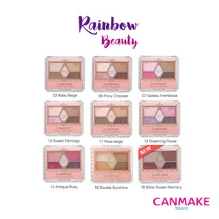 แท้!! Canmake Perfect Stylist Eyes shadow palette ทาตา 5สี ในตลับเดียว