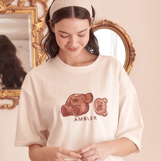 [Ambler] - Unisex เสื้อยืดลําลอง แขนสั้น พิมพ์ลายหมี Oops Bear 2022 SS versi