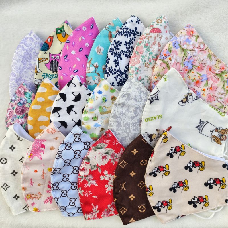 หน้ากากผ้าผู้ใหญ่ ผ้าคอตตอน100% มีช่องใส่แผ่นกรอง กันฝุ่นกันเชื้อโรค ผ้านุ่มหายใจสะดวก