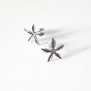 Flower silver earrings ต่างหูดอกไม้ ต่างหูเงินแท้