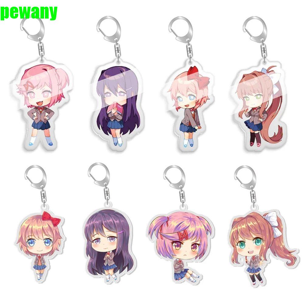 PEWANY Jewelry Anime Keychain Cartoon Acrylic Keychain Doki Doki ...