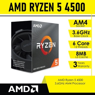 CPU (ซีพียู) AMD RYZEN 5 4500 3.6 GHz (SOCKET AM4) รับประกัน 3 - Y