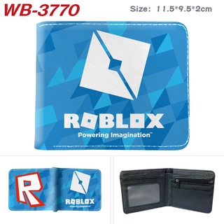 Roblox กระเป๋าสตางค์ ใบสั้น หนัง PU ลายการ์ตูนเกมกระบะทราย ใส่เหรียญได้ สําหรับเด็ก