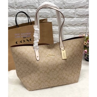 COACH 76636 SIGNATURE TOTE BAG แท้ COACH FACTORY