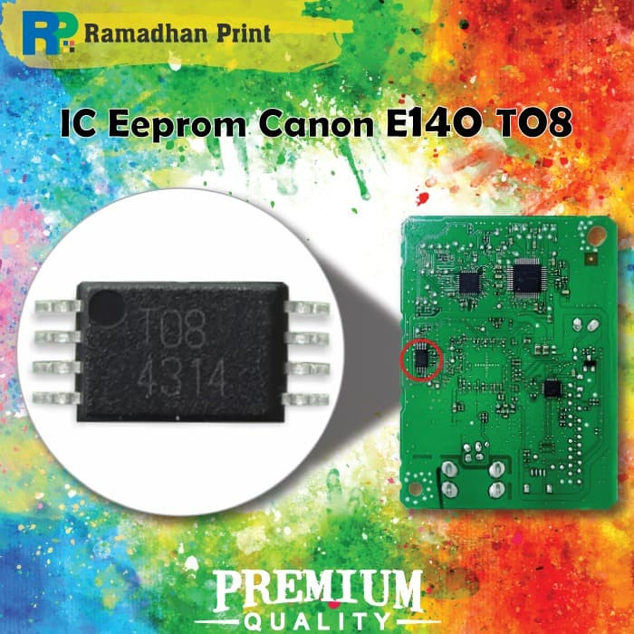Canon E410 Eprom IC รุ่นใหม่ T08, เครื่องรีเซ็ตเครื่องพิมพ์ Canon E410