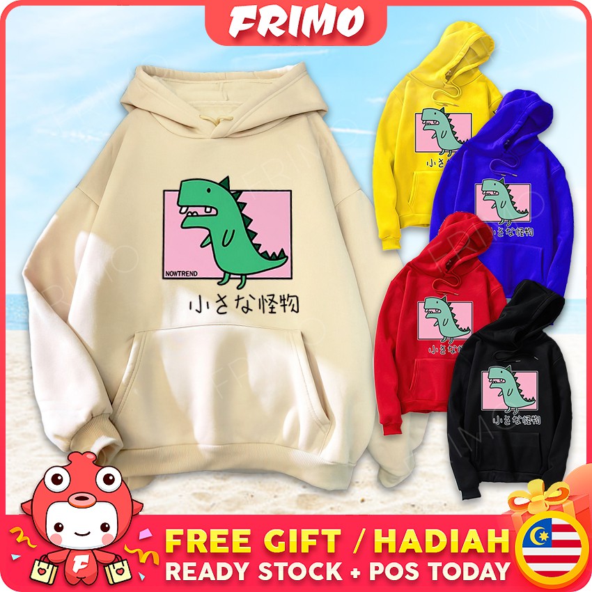 FRIMO Jumbo Monster เสื้อแขนยาวผู้หญิง Baju เสื้อเบลาส์ Travel Perempuan Wanita Hoodie เสื้อ fc11404