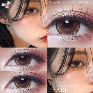 คอนแทคเลนส์ รุ่น Pearl ยี่ห้อ Pretty doll ตาโต สีตาล มีค่าสายตา