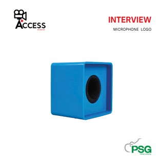 ACCESS INTERVIEW MICROPHONE LOGO-Blue