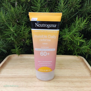 พร้อมส่ง✓ Neutrogena Invisible Daily Defense Sunscreen Lotion SPF 60+ • 88ml