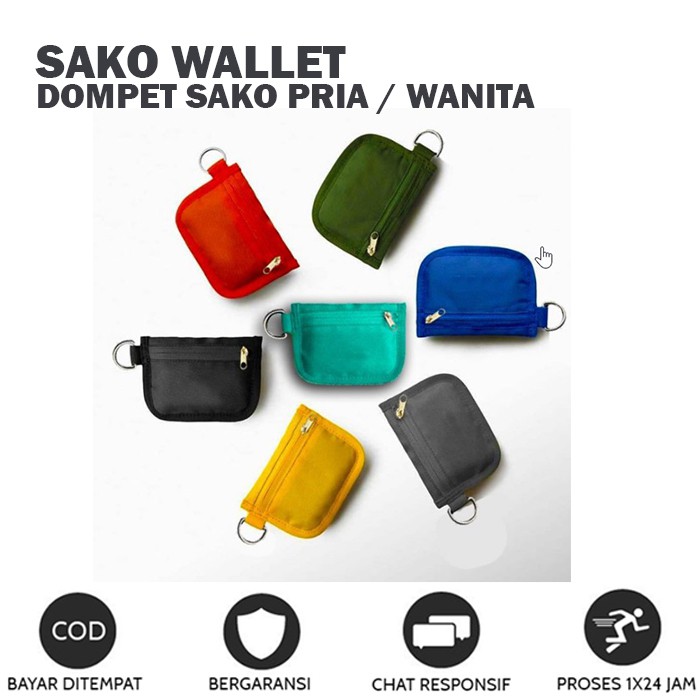 Sako WALLET SAKO WALLET สําหรับผู้ชาย/ผู้หญิง - SAKO WALLET CANVAS MULTIFUNCTION
