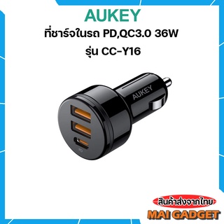 ที่ชาร์จในรถ Aukey 36W Power Delivery Quick Charge 3.0 รุ่น CC-Y16