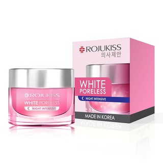 Rojukiss White Poreless Advanced Repair Night Cream โรจูคิส ไวท์ พอร์เลส แอดวานซื รีแพร์ ไนท์ครีม 45ml.