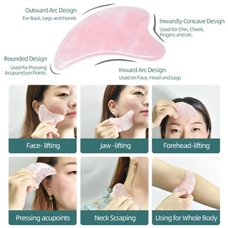พร้อมส่ง🌈หินกัวซาปลาโลมา หยกนวดหน้าของแท้ ที่นวดหน้าเรียว ที่ลดเหนียง รูขุมขนกระชับ ลดหน้าบวม หน้าใส ช้ง่ายจับถนัดมือมาก