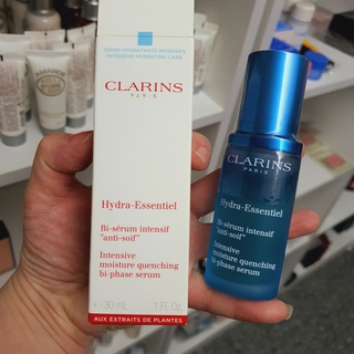 Clarins Hydra Essentiel Intensive Moisture Quenching Bi Phase Serum 30 ml ขนาดจริง