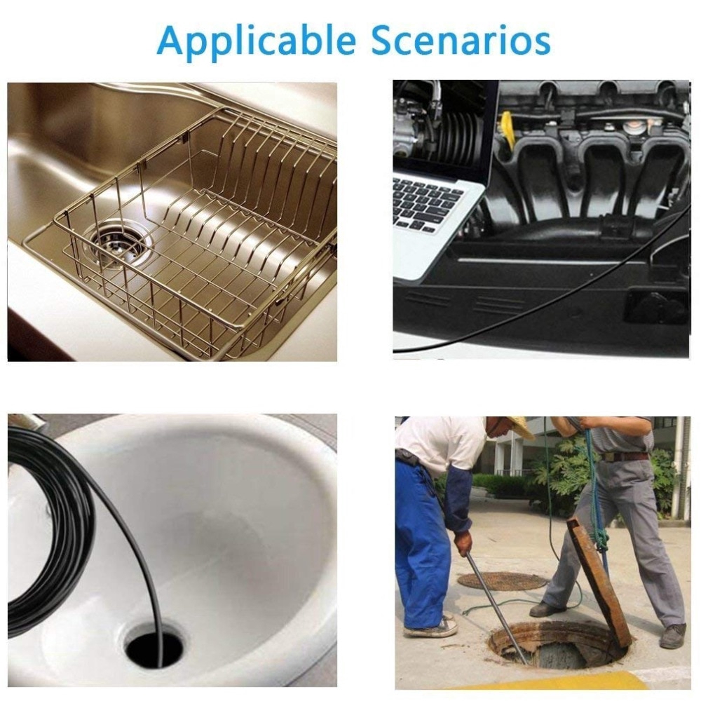 Endoscope HD 3in1 กล้องแอนโดสโคป กล้องงู ต่อคอม มือถือ กล้องส่องท่อ​ กันน้ํา USB / TYPE-C / Micro-USB Endoscope Camera 1/2/3.5/5/10 ม. - ภาพย่อย 5