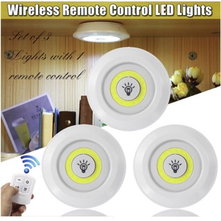 ไฟติดผนัง LED LIGHT WITH REMOTE CONTROL SET OF 3 ไฟ ประดับผนัง LED แบบชุด 3 ชิ้น