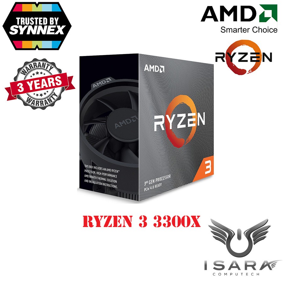 AMD CPU Ryzen 3 3300X, with Wraith Stealth cooler #Ryzen3 #ซีพียู
