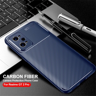 Carbon Fiber Texture Phone Case For Oppo Realme GT 2 Pro Realmi GT2 RealmeGT 2Pro GT2Pro Neo3 Shockproof Camera Cover