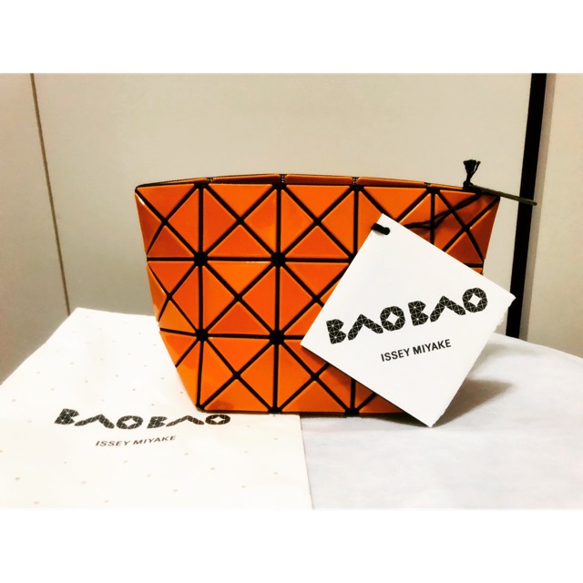 Bao Bao Issey Miyake Cosmetic Bag Orange