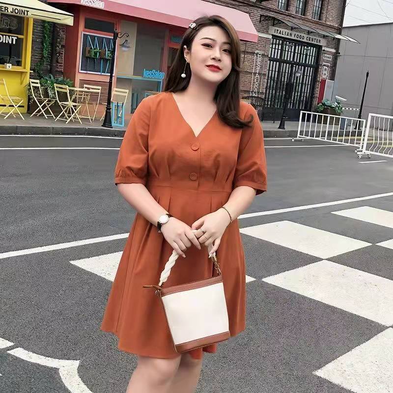 พร้อมส่ง เดรสพลัสไซซ์,ชุดคลุมท้อง,ชุดเดรสเกาหลี,กระโปรงยาว,เสื้อผ้าสาวอ้วน,ชุดคลุมท้องใส่ทำงาน