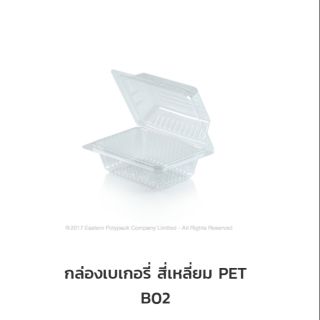 กล่องใส PET-02 (100ชิ้น) EPP