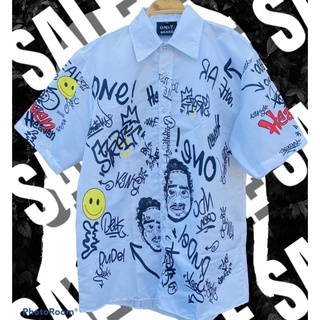 madday -เสื้อเชิ้ตแขนสั้นพิมพ์ลาย