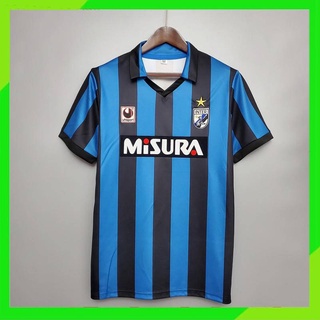 เสื้อกีฬาแขนสั้น ลายทีมชาติฟุตบอล Inter Milan 88-90 ชุดเหย้า สไตล์เรโทร