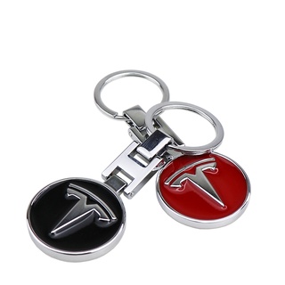 Tesla อุปกรณ์เสริมCar Keychain Alloy Metal Class Hooks Buckle Waist Keychain for Tesla Model 3 Tesla Tesla model 3 Model