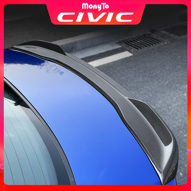 สําหรับ11th Honda Civic FE 2022-2025 Body Kit รถหางปีกด้านหลังสปอยเลอร์ Body Kit ตกแต่งคาร์บอนไฟเบอร์/สีดํา,รถภายนอกการปรับเปลี่ยนอุปกรณ์เสริม